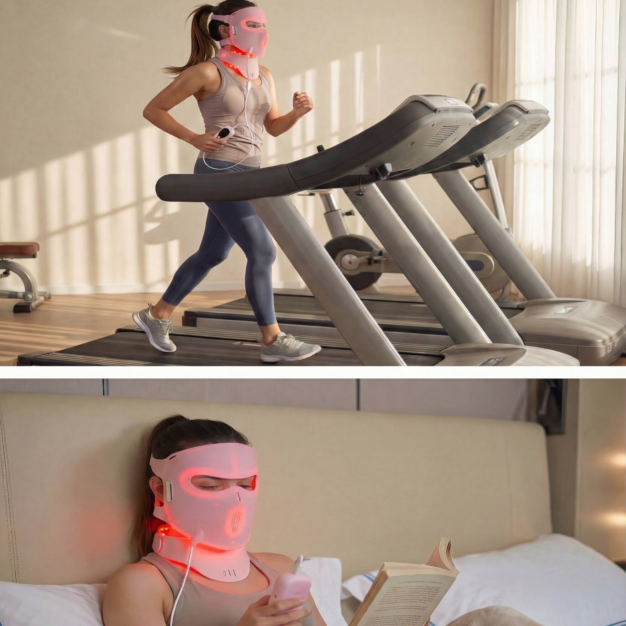 Alt View 1. Lovery - Lovery 4D Laser Light Therapy Face Mask - 8 x More powerful than LED - Professional At-Home Skin Rejuvenation - Mauve.
