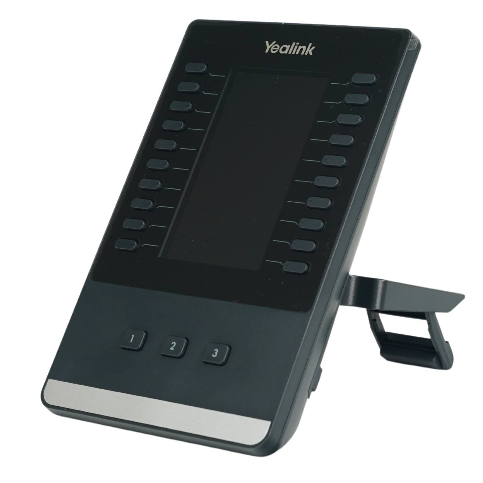 Left. Yealink - EXP50 Color-Screen Expansion Module - 4.3" LCD 60 Keys BLF/DSS for Yealink T5 Series IP Phones - Black.
