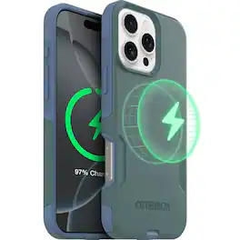 OtterBox - Commuter Series Hard Shell for MagSafe for Apple iPhone 16 Pro Max - Saltwater Breeze (Sage/Blue)