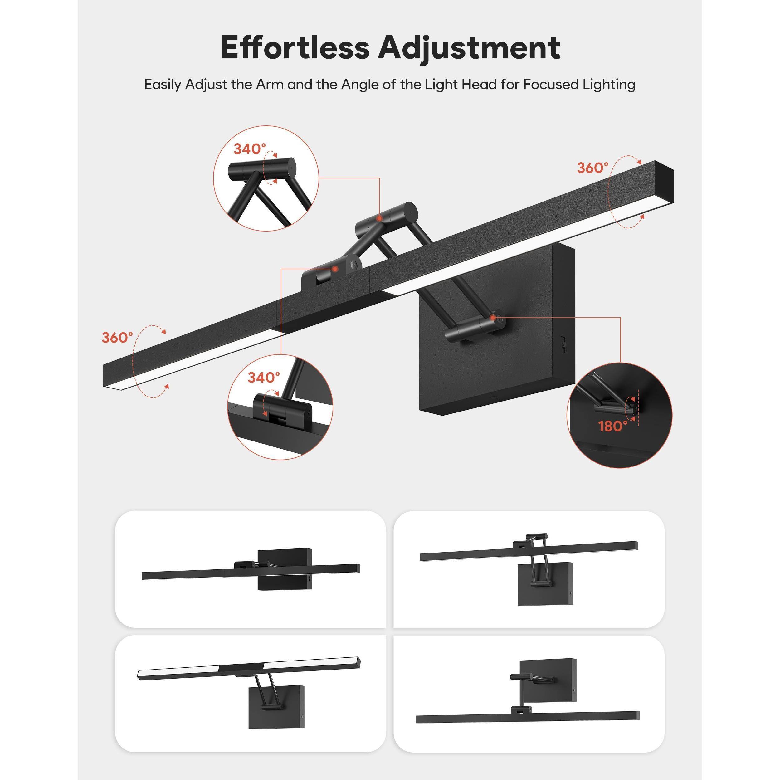 Effortless Adjustment

Easily Adjust the Arm and the Angle of the Light Head for Focused Lighting

- 340°
- 360°
- 340°
- 180°