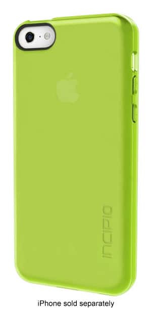 Front. Incipio - feather Clear Ultralight Snap-On Case for Apple® iPhone® 5c - Clear Lime.
