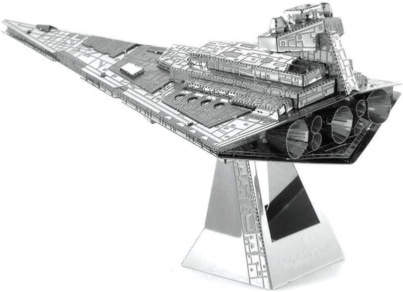 Alt View 1. Metal Earth - Metal Earth Star Wars Imperial Star Destroyer 3D Metal Model Kit - Silver.