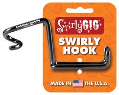 Front. SwirlyGig - SwirlyHook Accessory Holder - Black.