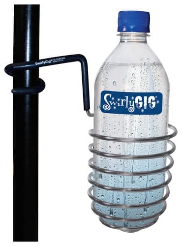 Front. SwirlyGig - II Drink Holder - Silver.