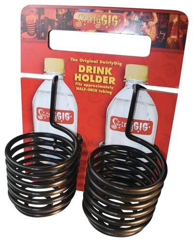 Front. SwirlyGig - Drink Holders (2-Pack) - Black.