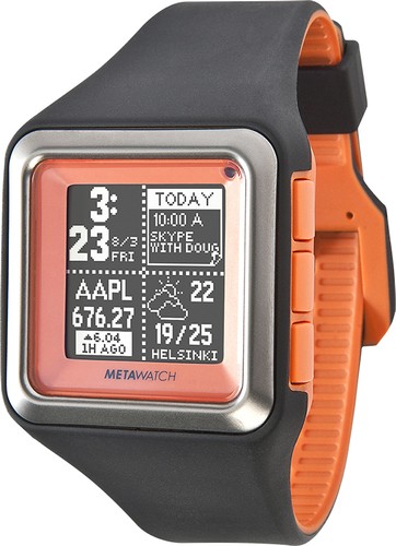  MetaWatch - STRATA Watch for Apple® iPhone® 4S and 5 and Select Android Mobile Phones - Tangerine
