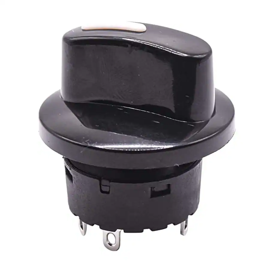 HQRP Rotary Switch with Knob 6 Position SP6T 1 Pole 8 A 120 V AC Black ...