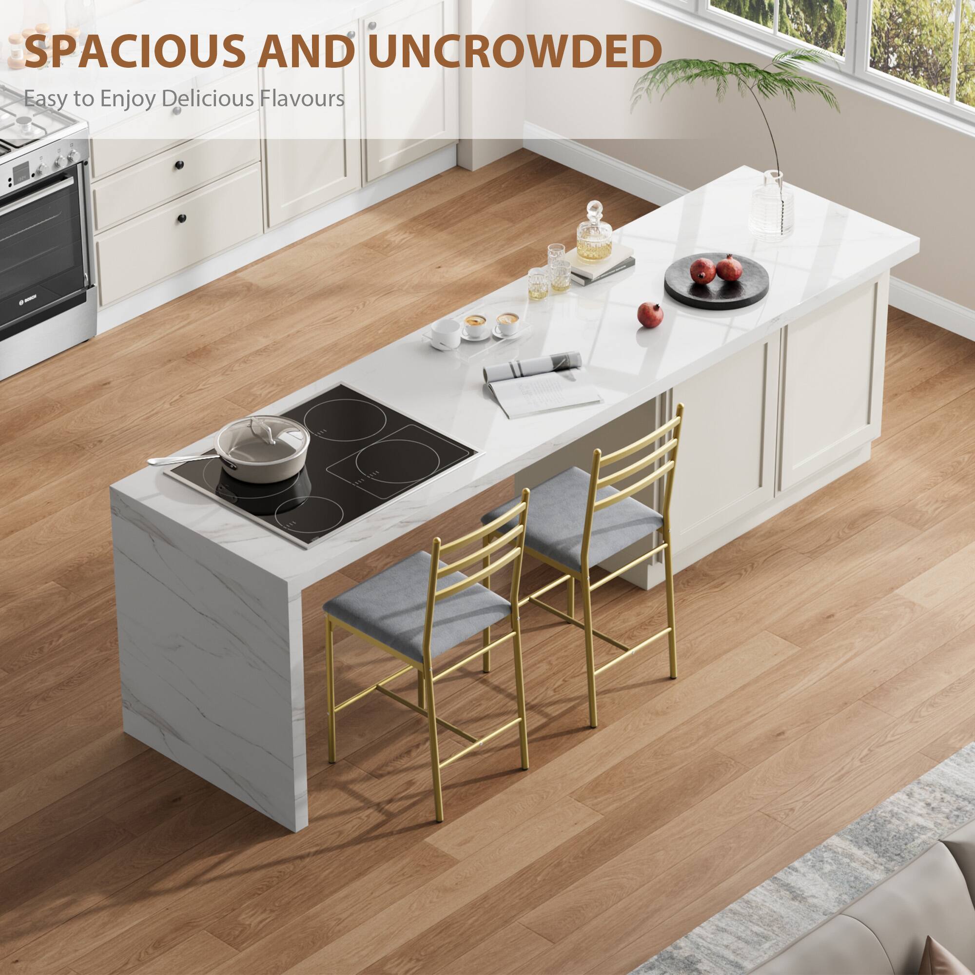 SPACIOUS AND UNCROWDED  
Easy to Enjoy Delicious Flavours