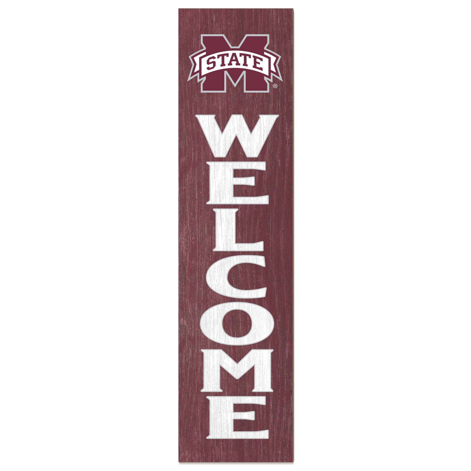 Mississippi State Bulldogs 12'' x 48'' Welcome Outdoor Leaner