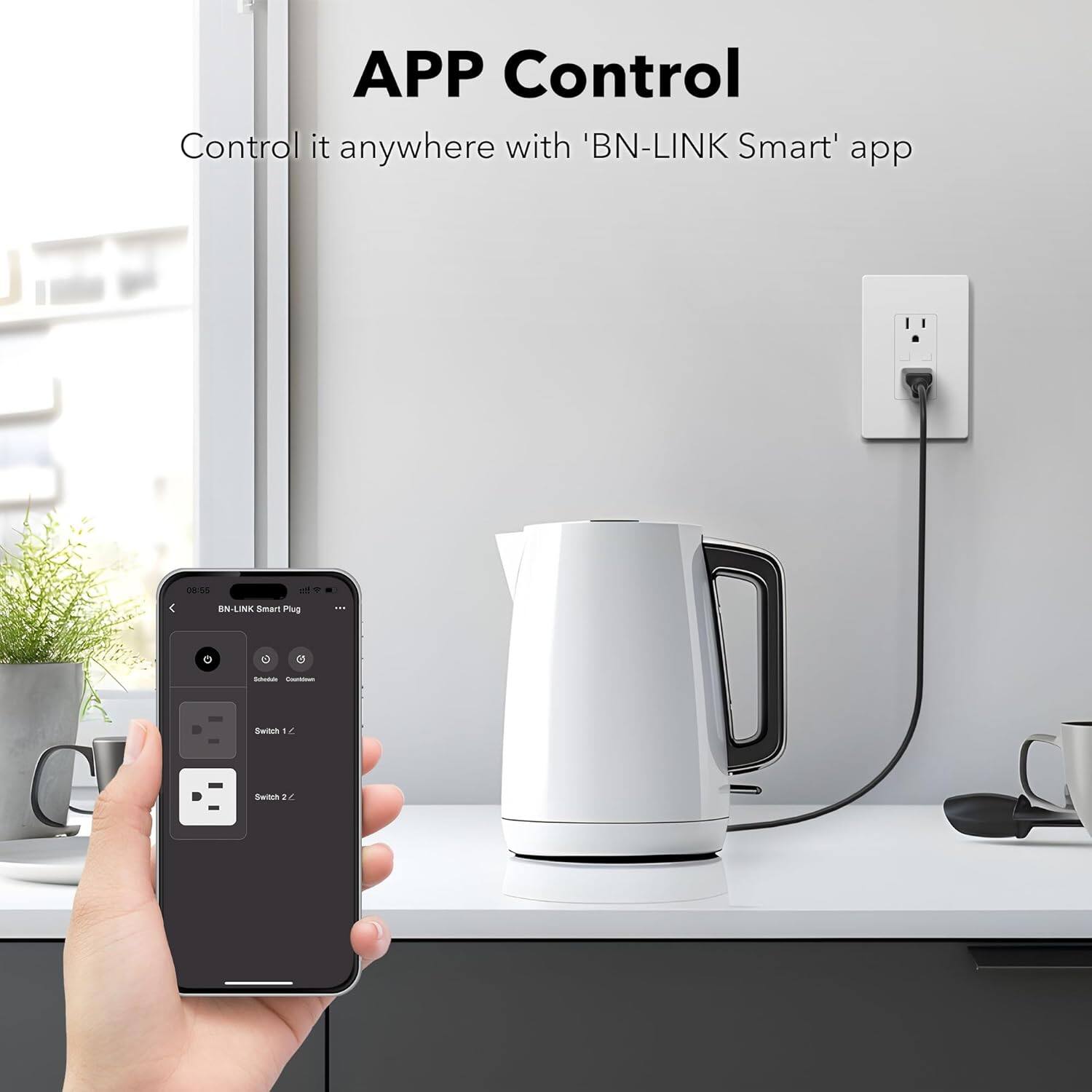 APP Control  
Control it anywhere with 'BN-LINK Smart' app