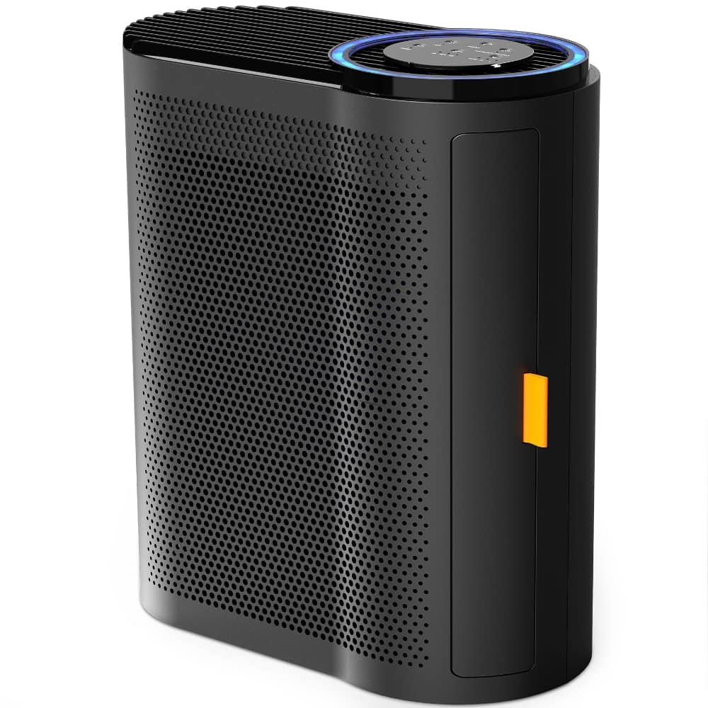 Front. Loheer - Loheer Air Purifier for Home HEPA Air Cleaner with Air Quality Sensor Auto Function Ultra-Quiet Sleep Mode AP04 Black.