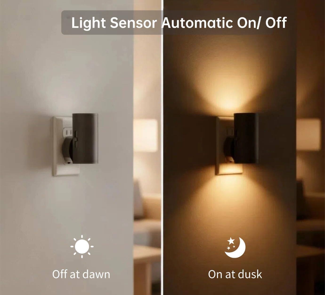 Light Sensor Automatic On/ Off  
Off at dawn  
On at dusk