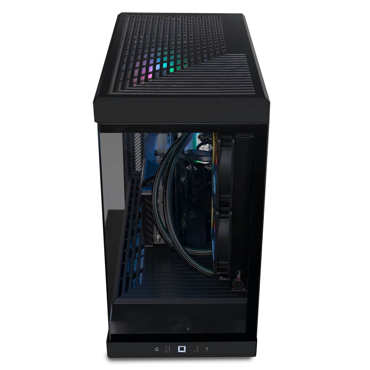 Alt View 2. iBUYPOWER - Y40 Gaming Desktop PC - Intel Core i7 14700KF - NVIDIA GeForce RTX 4070 Super 12GB - 32GB DDR5 RAM - 2TB NVMe - Black.