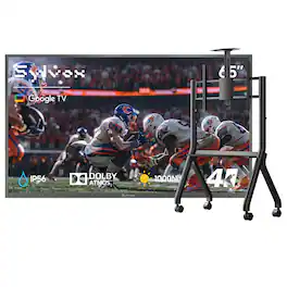 Bundle - Sylvox - 65" Outdoor TV with Rolling TV Stand, 1000nits Google Smart TV, IP56 Waterproof Partial Sun Outside TV(Deck Pro3.0)