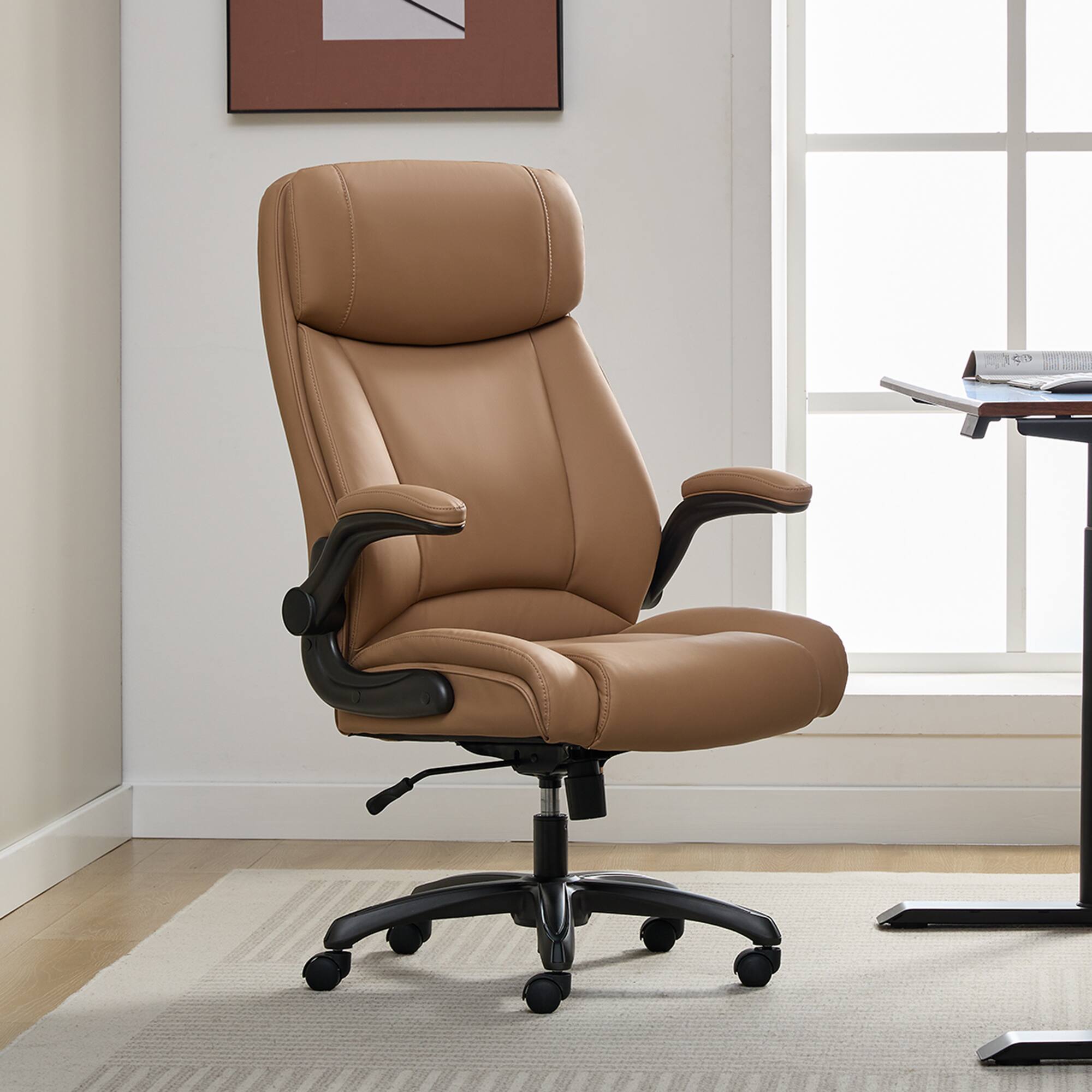 Angle. Serta - Serta® Torrington Big & Tall Office Chair, Light Tan - Light Tan.