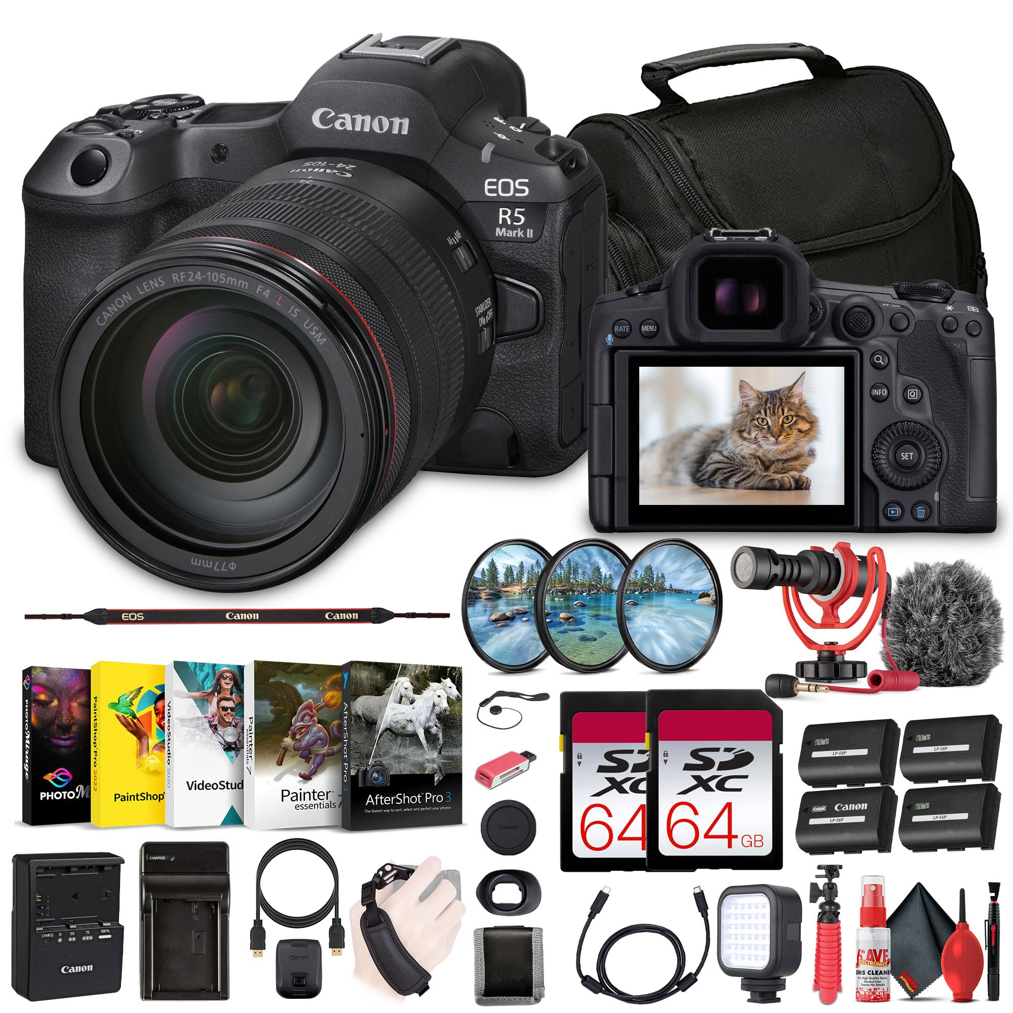 Canon - EOS R5 Mark II Mirrorless Camera with 24-105mm f/4 Lens (6536C012) Bundle