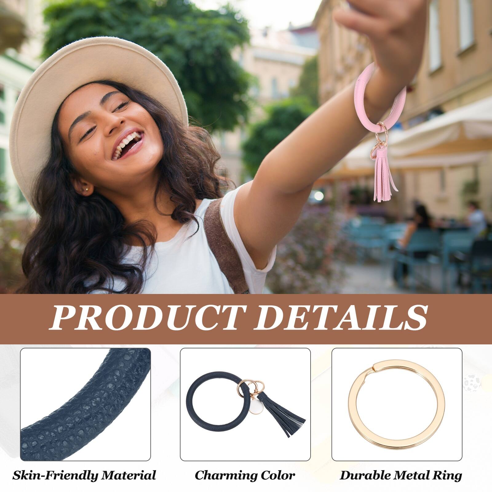 PRODUCT DETAILS  
Skin-Friendly Material  
Charming Color  
Durable Metal Ring