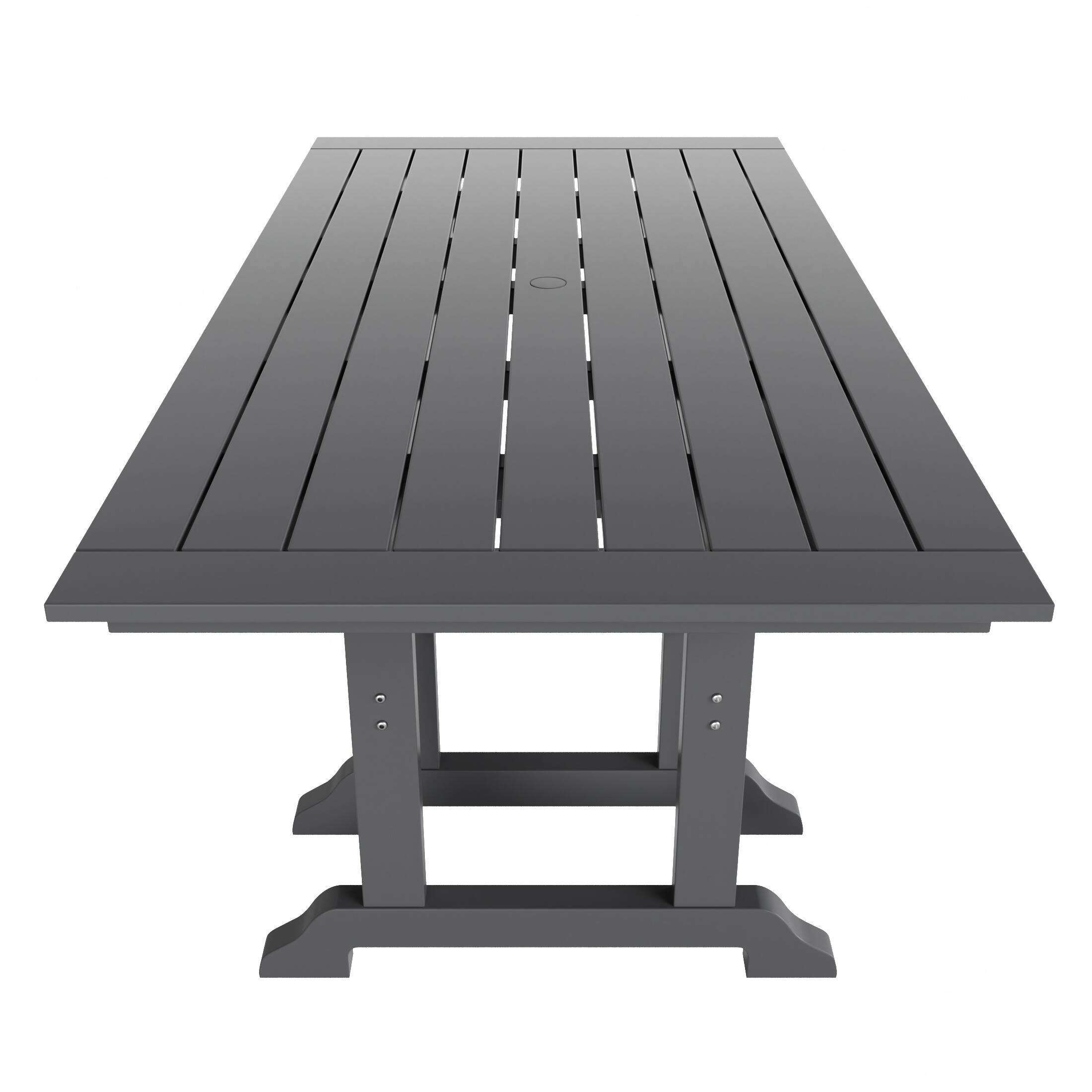 Alt View 1. WestinTrends - WestinTrends Malibu 71" Outdoor Patio Dining Table - Gray.