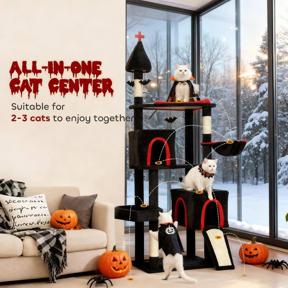 ALL-IN-ONE CAT CENTER  
Suitable for 2-3 cats to enjoy together