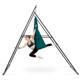 VEVOR - Yoga Stand Frame, Max 440.9 lbs Load Swing Stand, Triangular Structure Pull Up Stands, Aerial Silk Stands with EVA Foam - Black