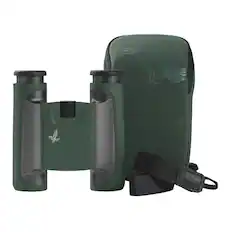 Front. Swarovski - Swarovski 10x25 CL Pocket Binoculars (Green, Wild Nature Field Bag).