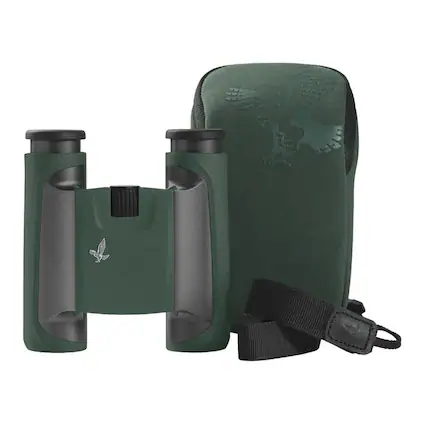 Front. Swarovski - Swarovski 10x25 CL Pocket Binoculars (Green, Wild Nature Field Bag).