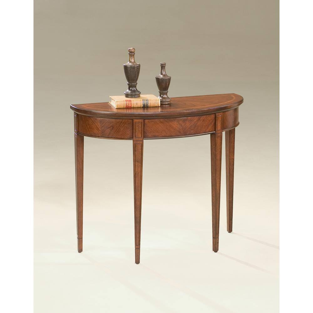 Alt View 2. Butler Specialty - Hampton 36" Demilune Console Table - Dark Brown.