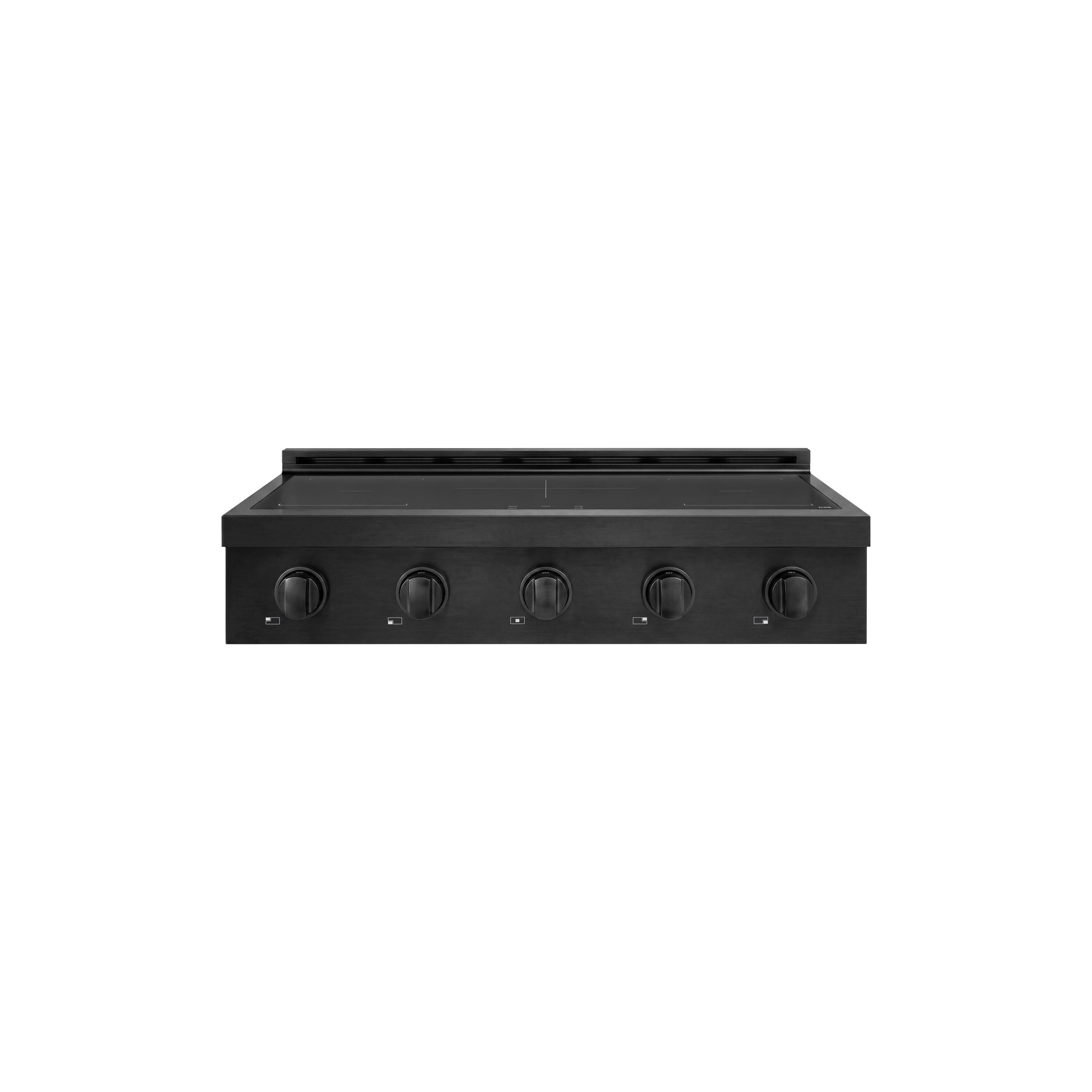 Front. ZLINE - 36 in. Paramount Built-in Induction Rangetop with 5 Element Cooktop in Black Stainless Steel - Black Stainless Steel.