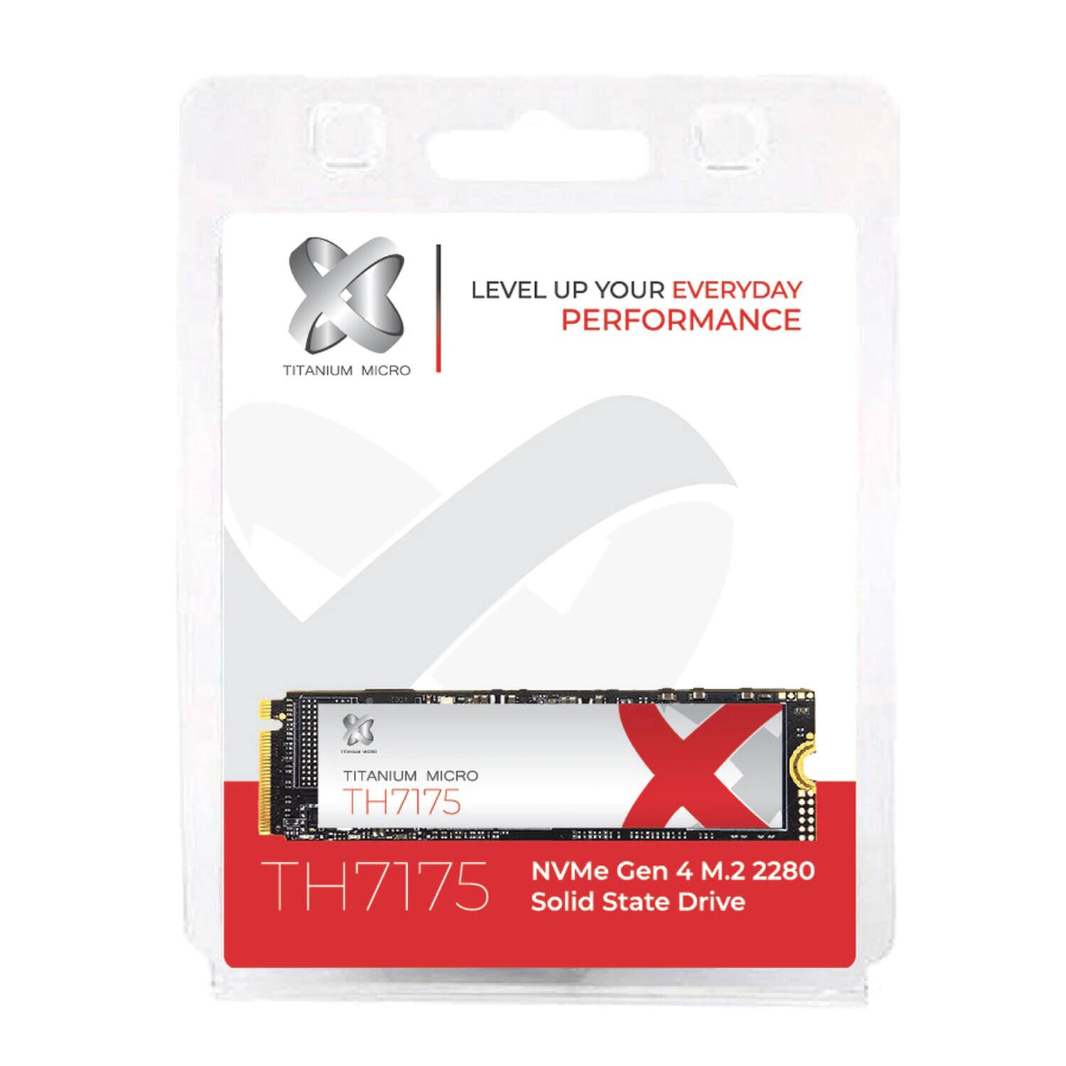 TITANIUM MICRO  
LEVEL UP YOUR EVERYDAY PERFORMANCE  
TH7175 TITANIUM MICRO  
NVMe Gen 4 M.2 2280 Solid State Drive