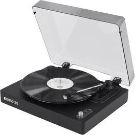 Retekess - TR643 Vinyl Record Player, 3-Speed Wireless Turntable | for Vinyl Beginners,33/45/78 RPM, Belt Drive with Auto - Black