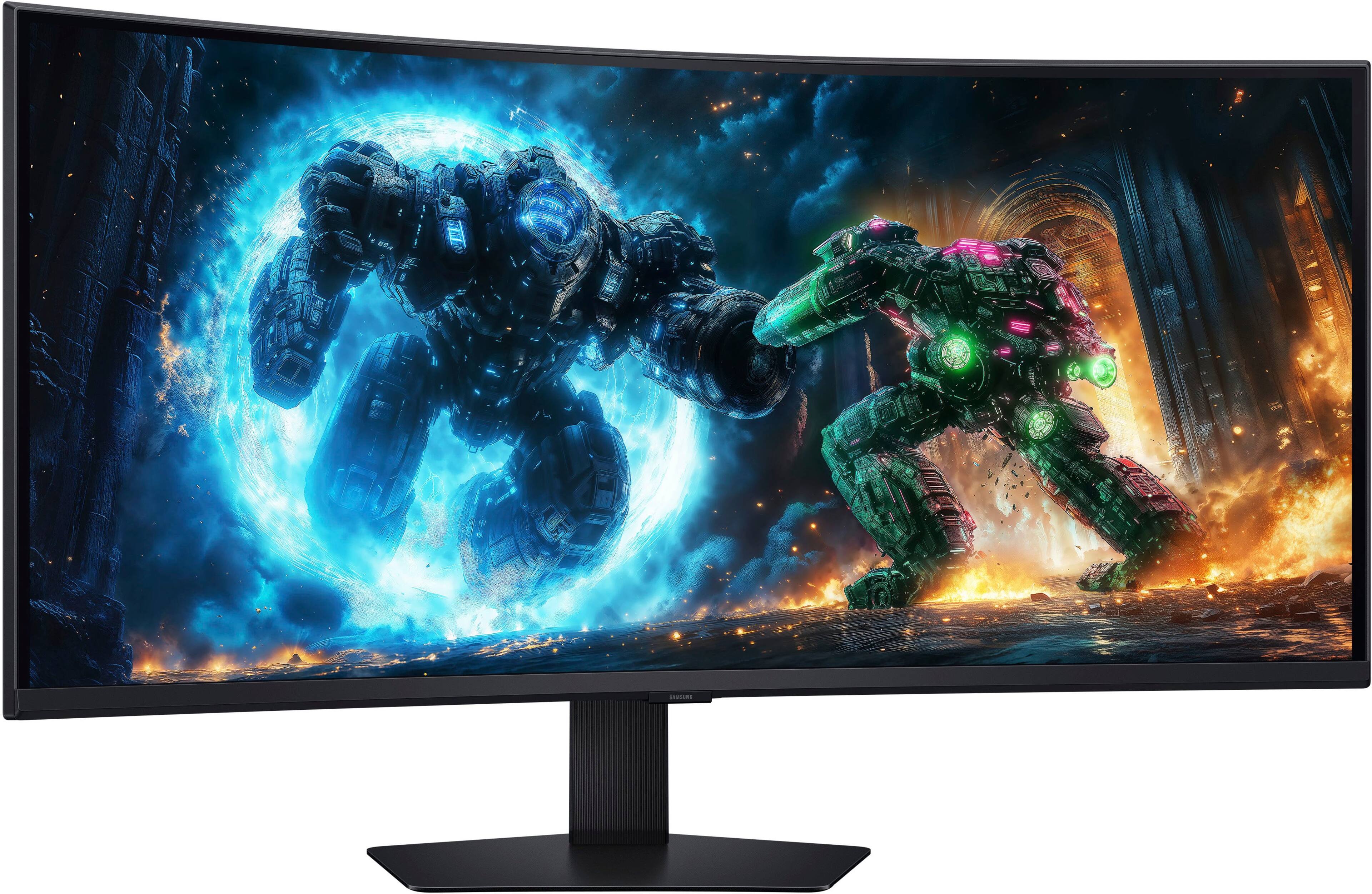 Alt View 15. Samsung - 40" Odyssey G75F WUHD 180Hz 1ms AMD FreeSync Prem Pro Curved Gaming Monitor with HDR 600 (DisplayPort, HDMI) - Black.