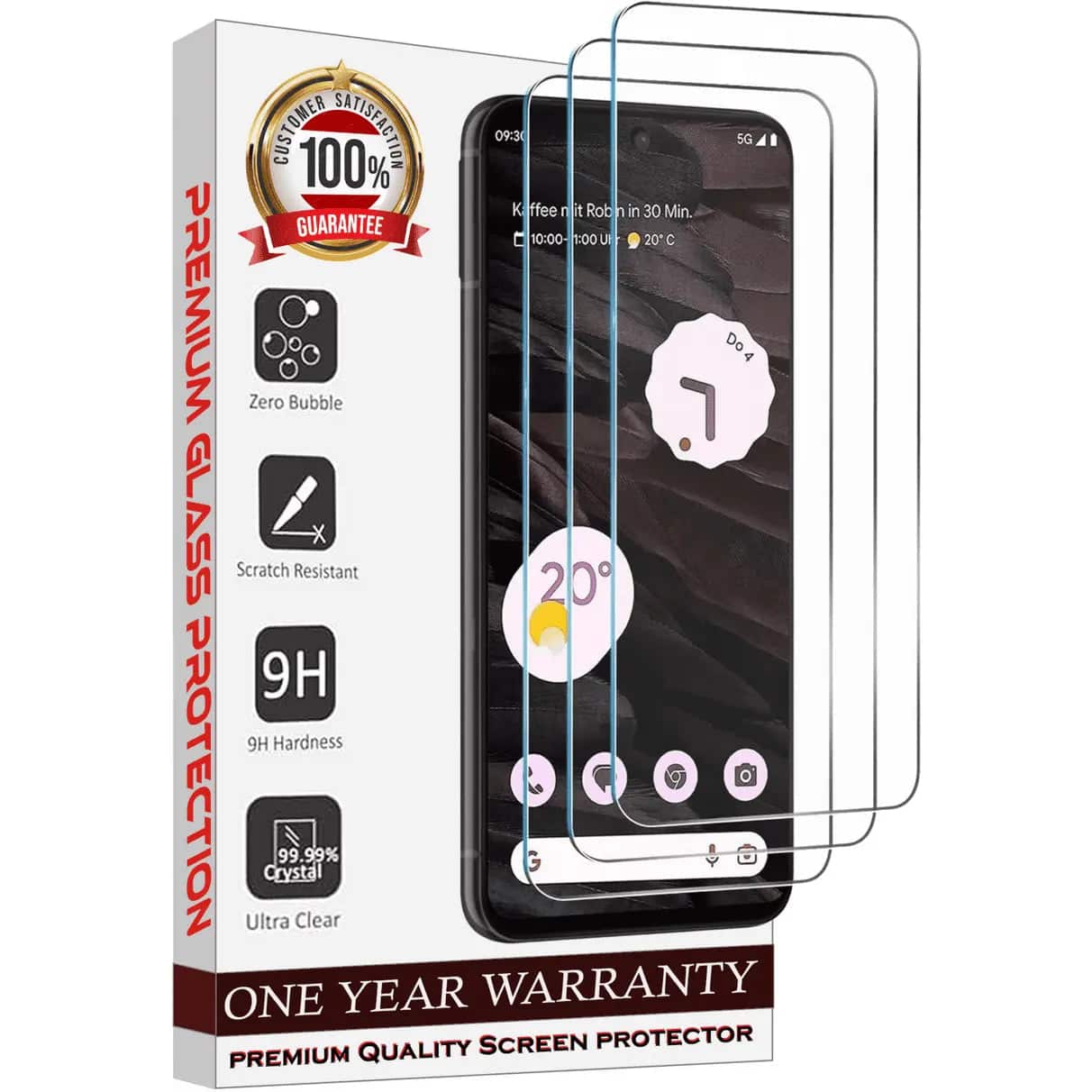 Entronix - Clear Screen Protector Compatible with Galaxy A20 - 3-Piece Combo - Transparent