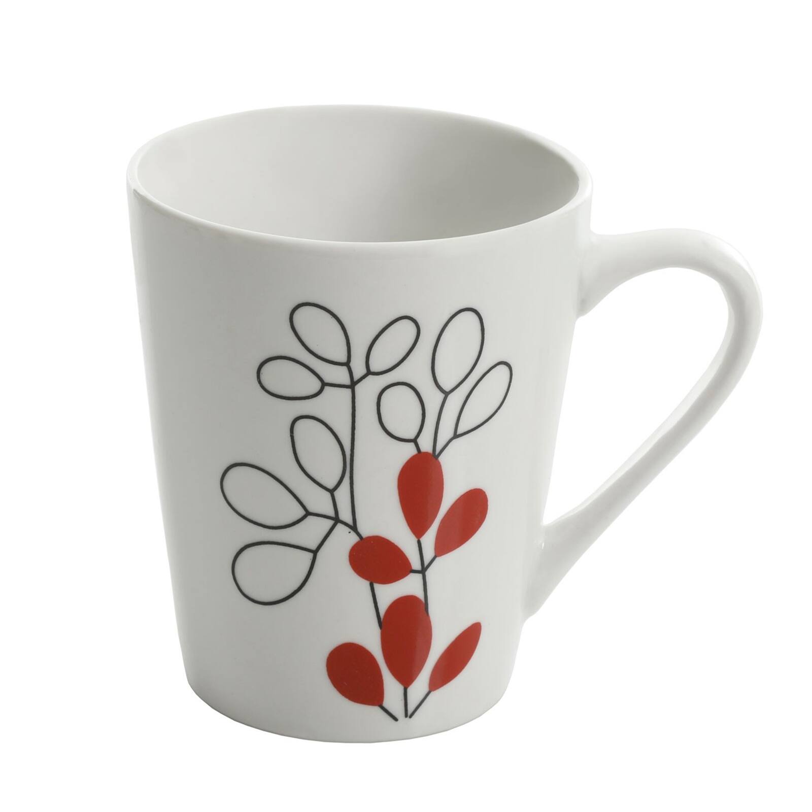 Alt View 3. Gibson - Gibson Scarlet Leaves 12 pc Dinnerware Set - White and Red.