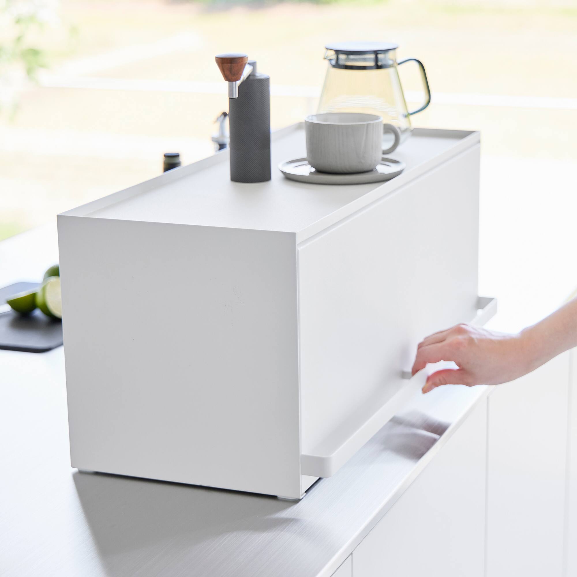 Left. Yamazaki Home - Open-Back Countertop Storage Rack.