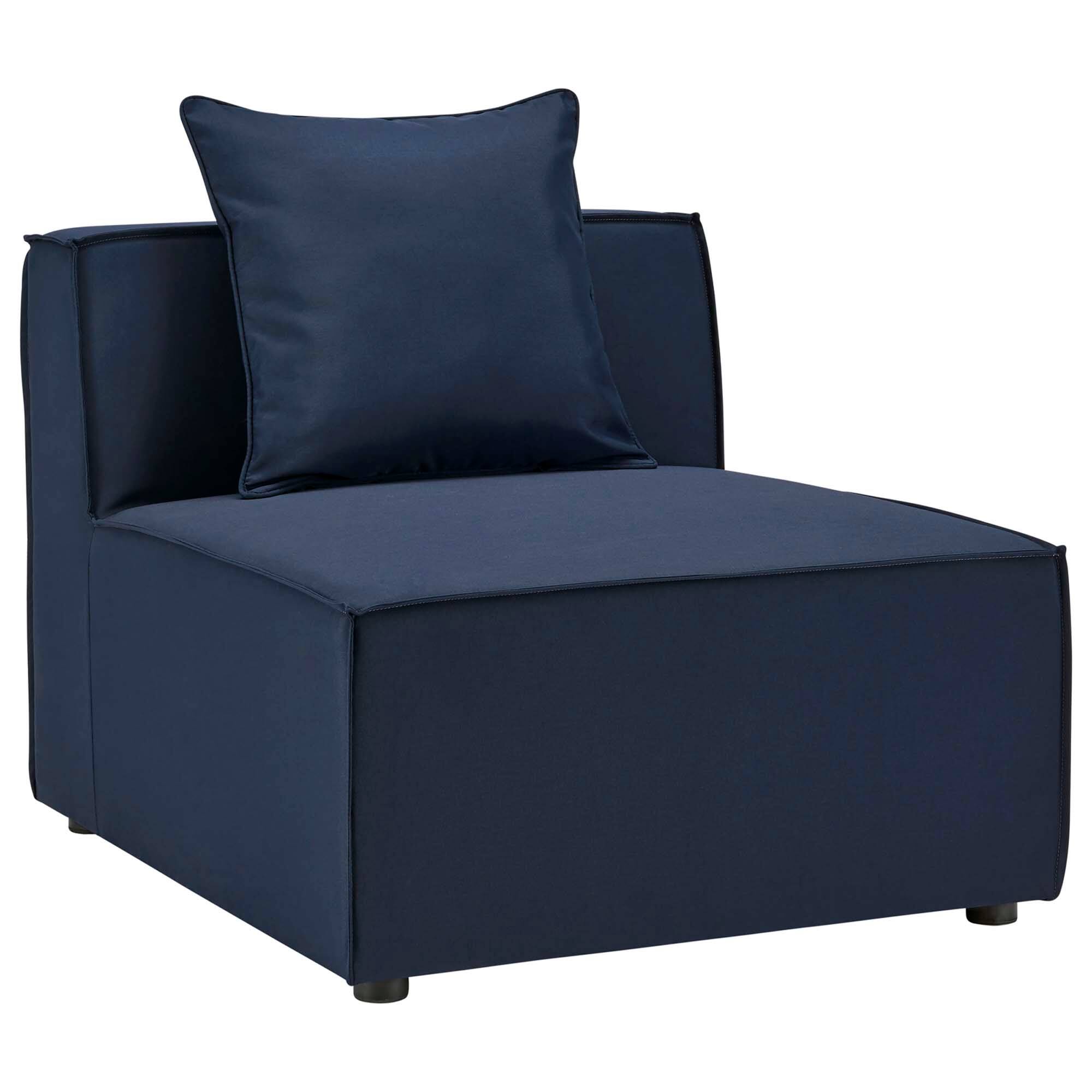 Alt View 1. Modway - Saybrook 3-Piece Outdoor Patio Upholstered Sectional Sofa by Modway - Navy.