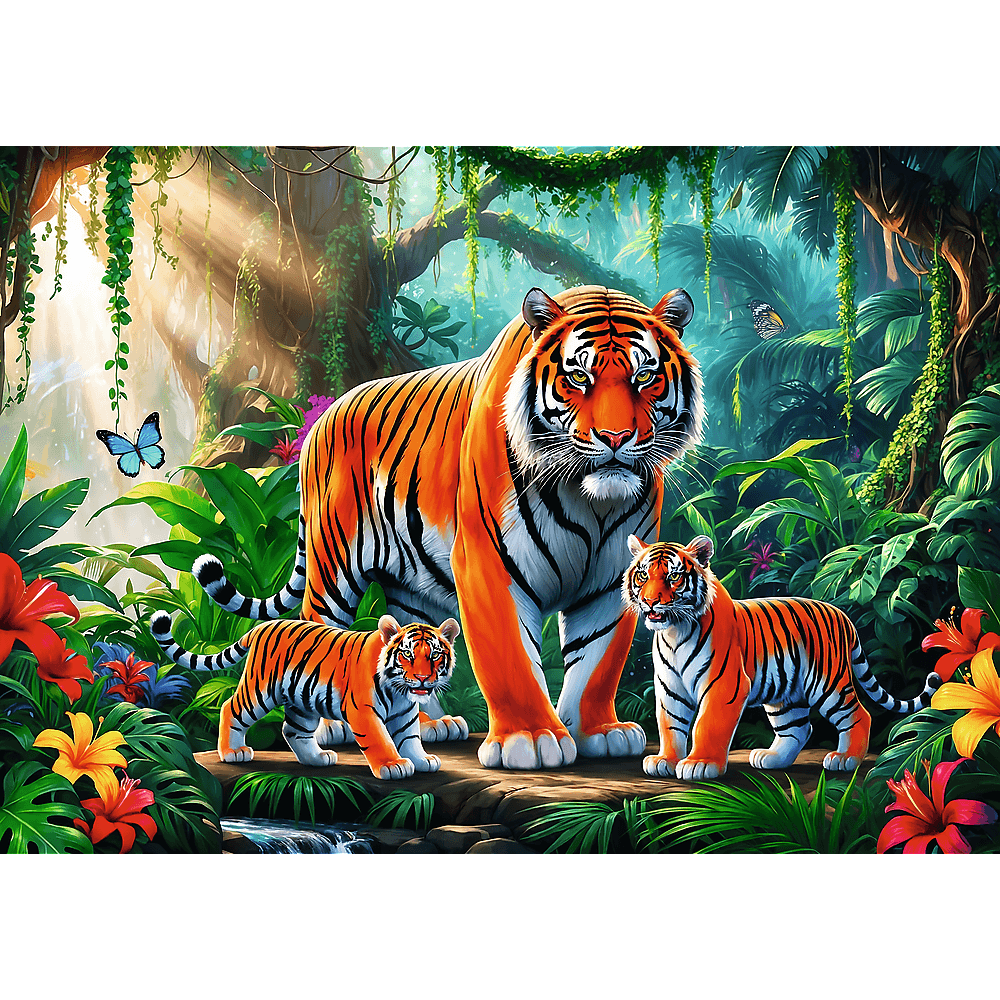 Alt View 1. Trefl - Trefl Kids Tiger Habits 200 Piece Puzzle.