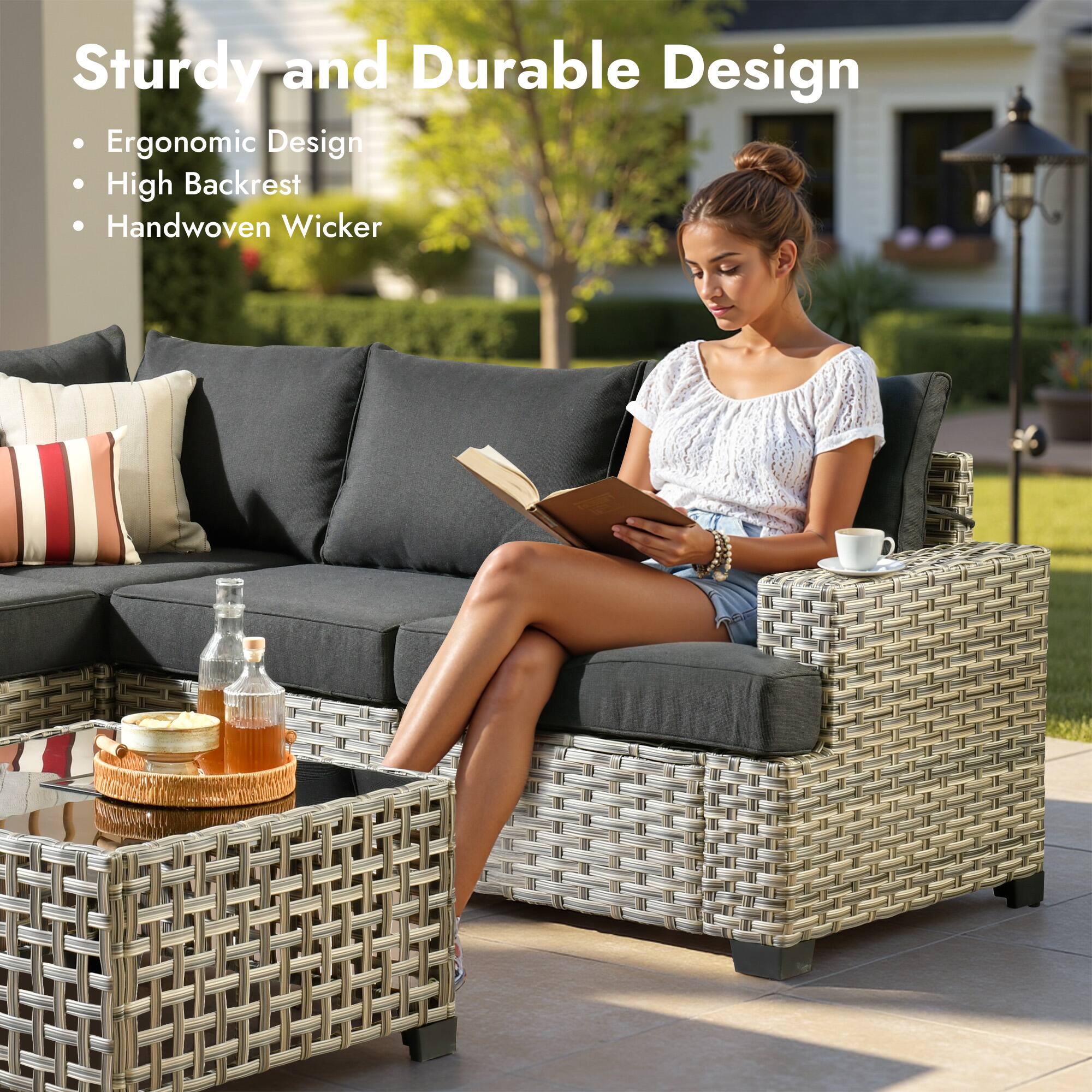 Sturdy and Durable Design  
- Ergonomic Design  
- High Backrest  
- Handwoven Wicker