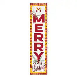 Jardine - Virginia Military Institute Keydets 12'' x 48'' Outdoor Merry Christmas Leaner - White