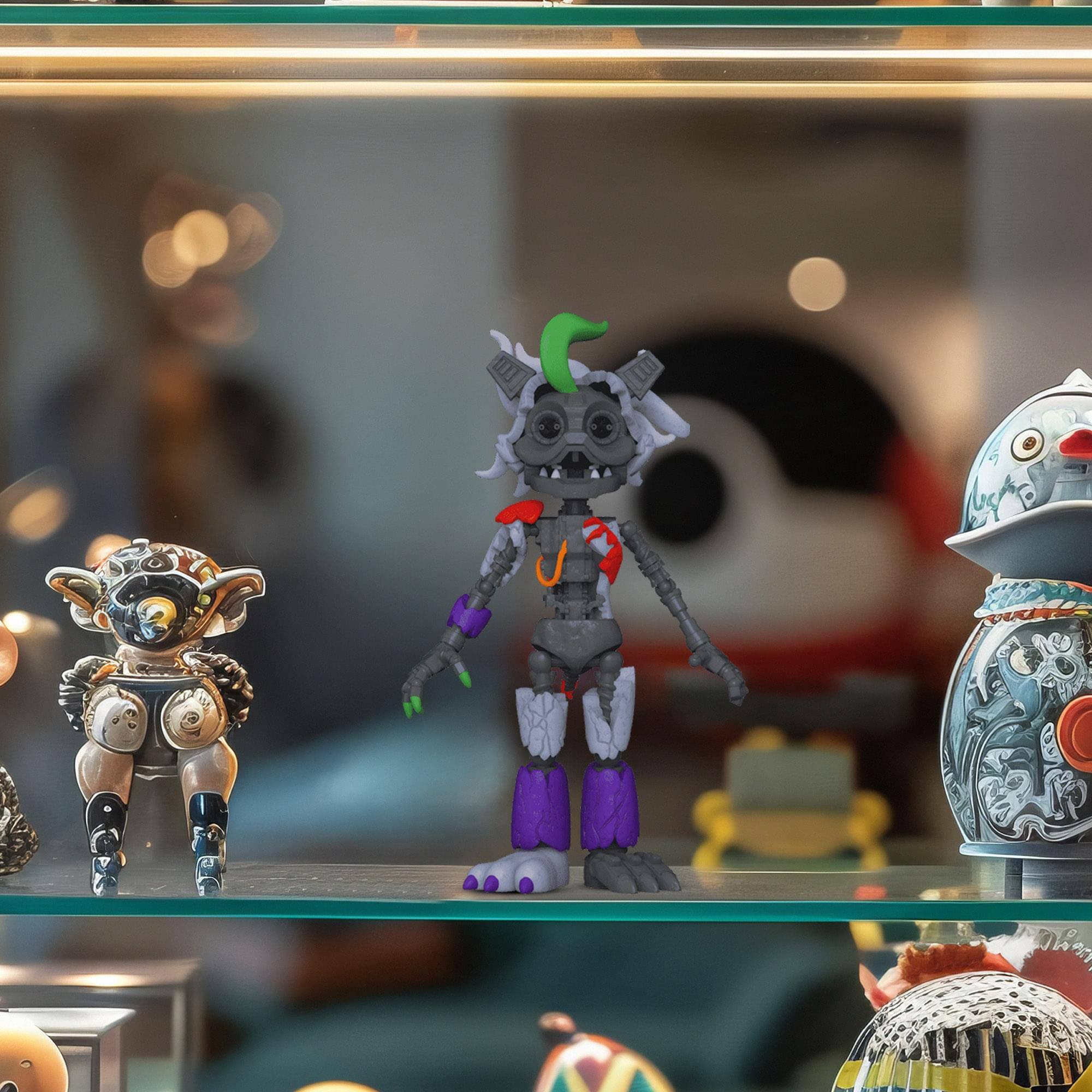 Alt View 3. Funko - Five Nights at Freddy's Security Breach 5 Inch Action Figure | Ruined Roxy - Multi-Colored.