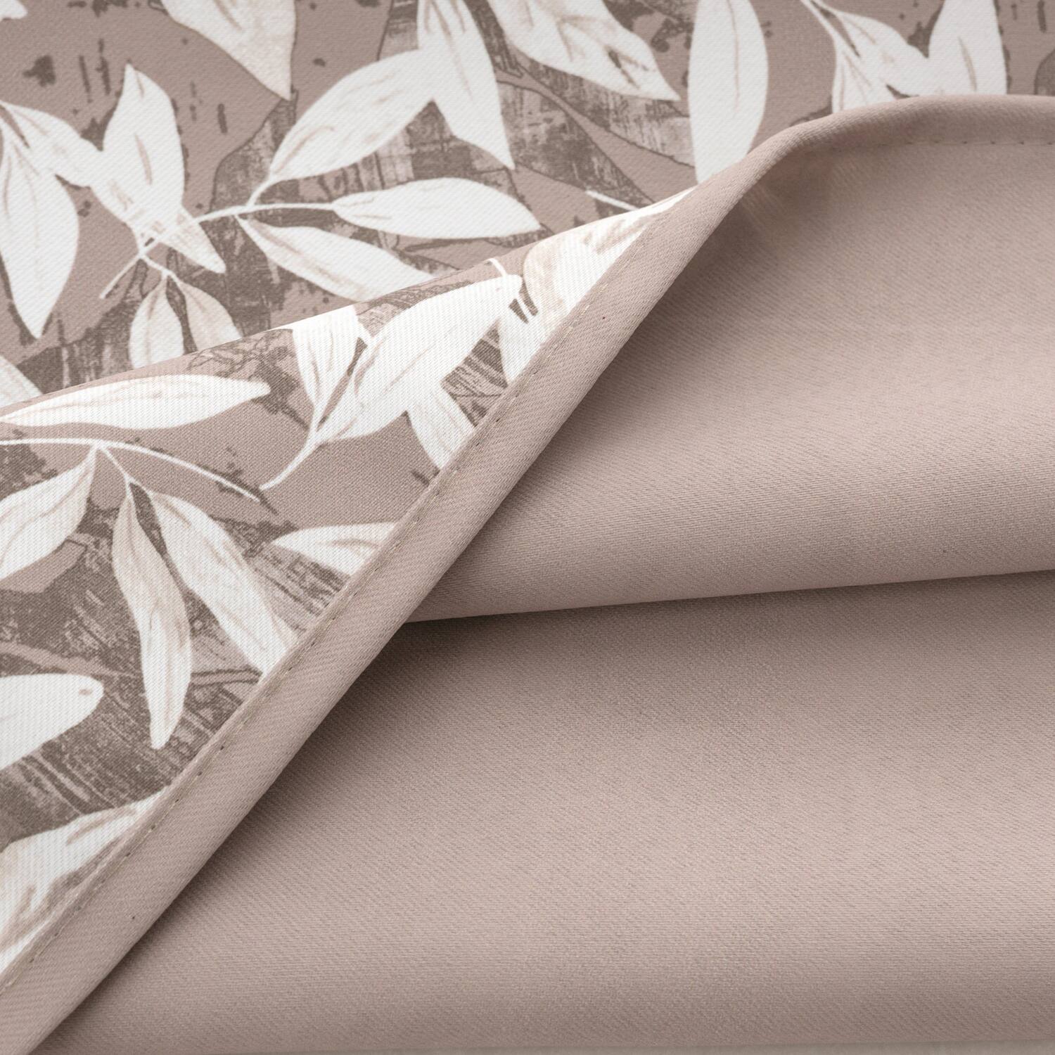 Back. RT Designers Collection - RT Designers Collection 100% Polyester 190 GSM Marina Revisible Blackout Grommet Curtain Panel 54" x 95" Taupe - Taupe.