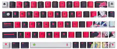 The image features a close-up of a keyboard with red keys and a white background. The keys are labeled with numbers and letters, including the numbers 1, 2, 3, 4, 5, 6, 7, 8, 9, and 0. The letters include Q, W, E, R, T, Y, I, O, P, J, K, L, and Z. The keyboard also has a space bar, a tab key, and a backspace key. Additionally, there is a Hunter key and a Shift key.