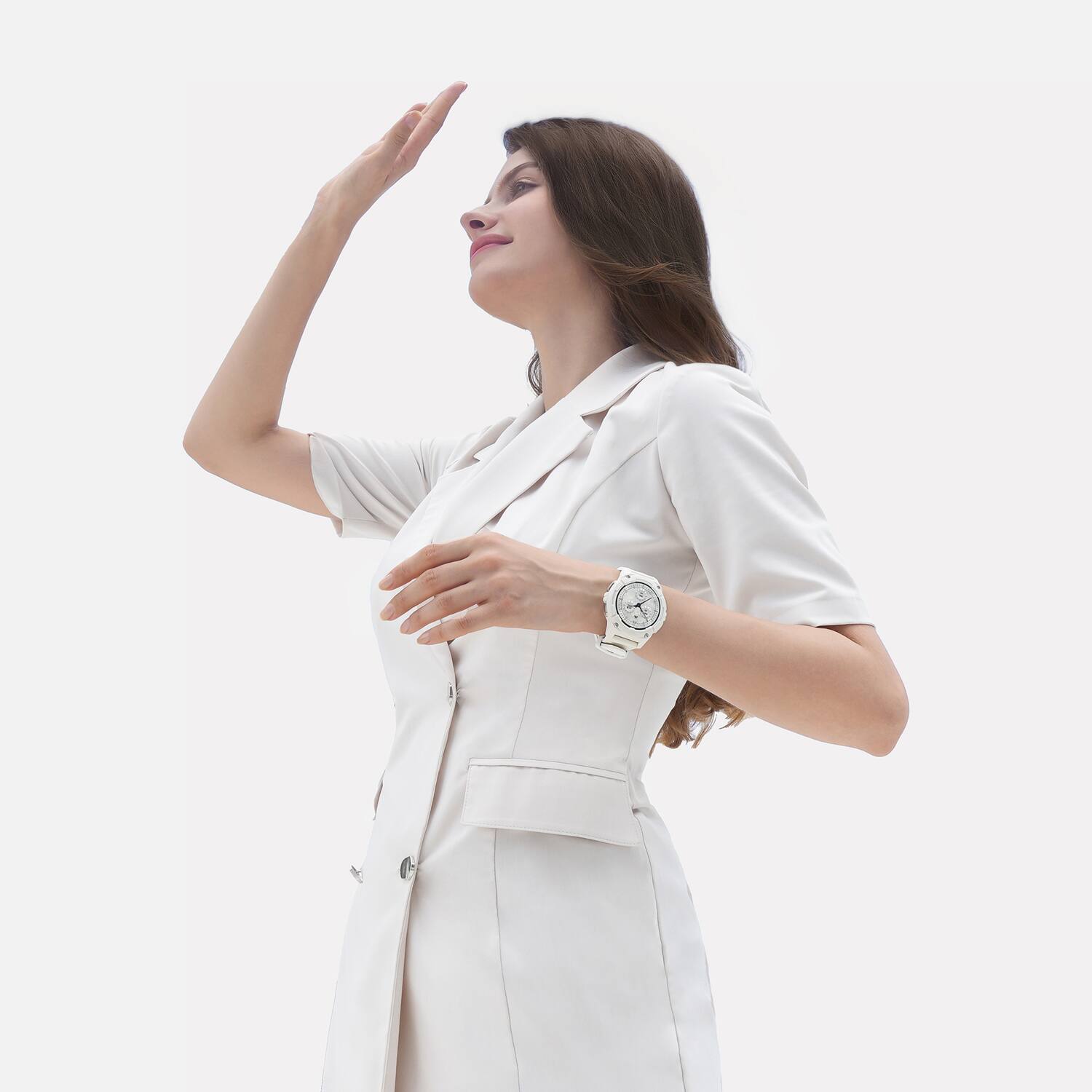 Alt View 1. KOSPET - TANK S2 GPS Smartwatch 1.32" AMOLED Touchscreen, Bluetooth, 170+ Sports Modes, Military-Grade Protection - Lily White.