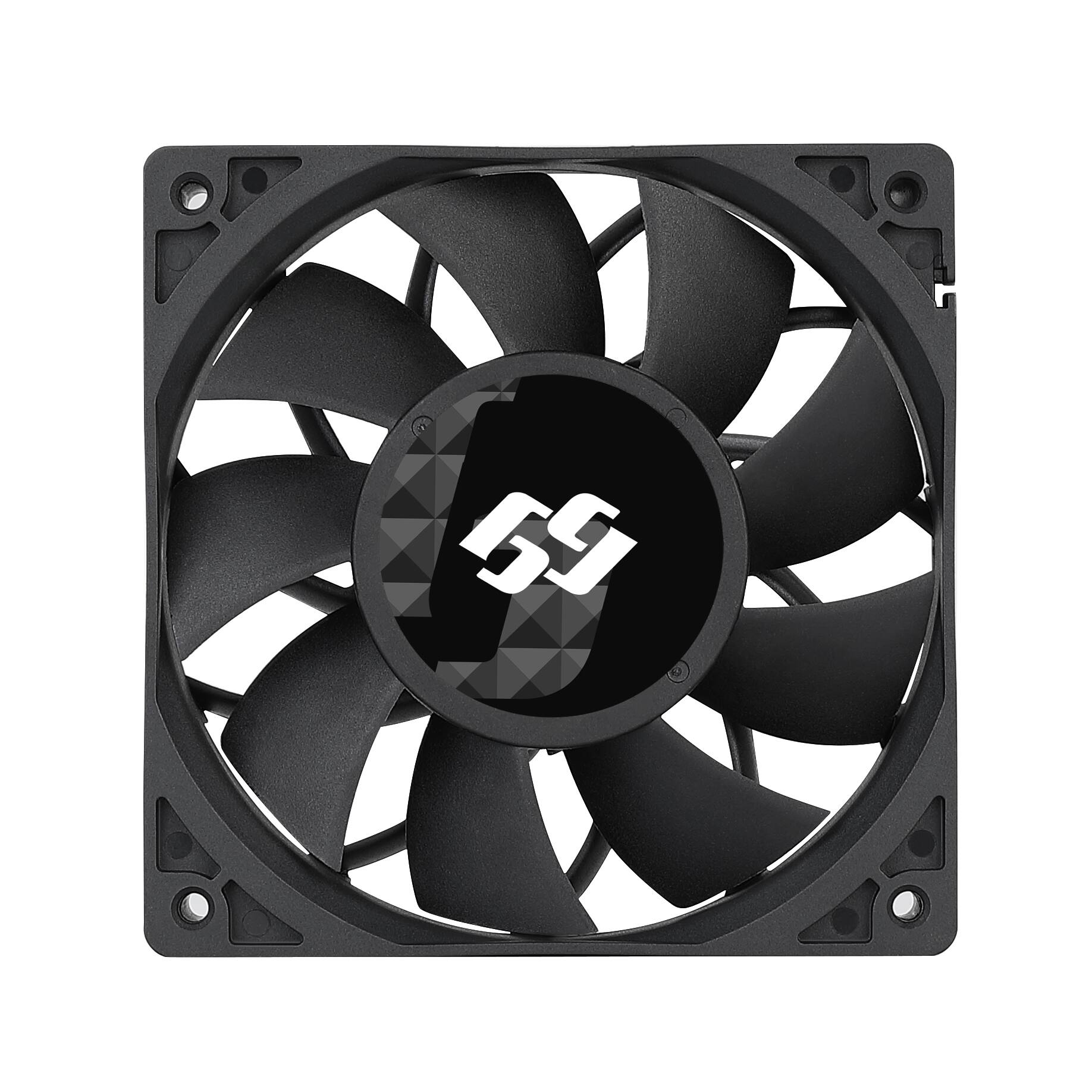 Front. Bluegears - b-BlasterPWM 120mm 2Ball PWM High Speed Fan ranging 1000 to 5000 RPM with 203 CFM. UL, CE, FCC, RoHS, Reach Certified Hi - Black.