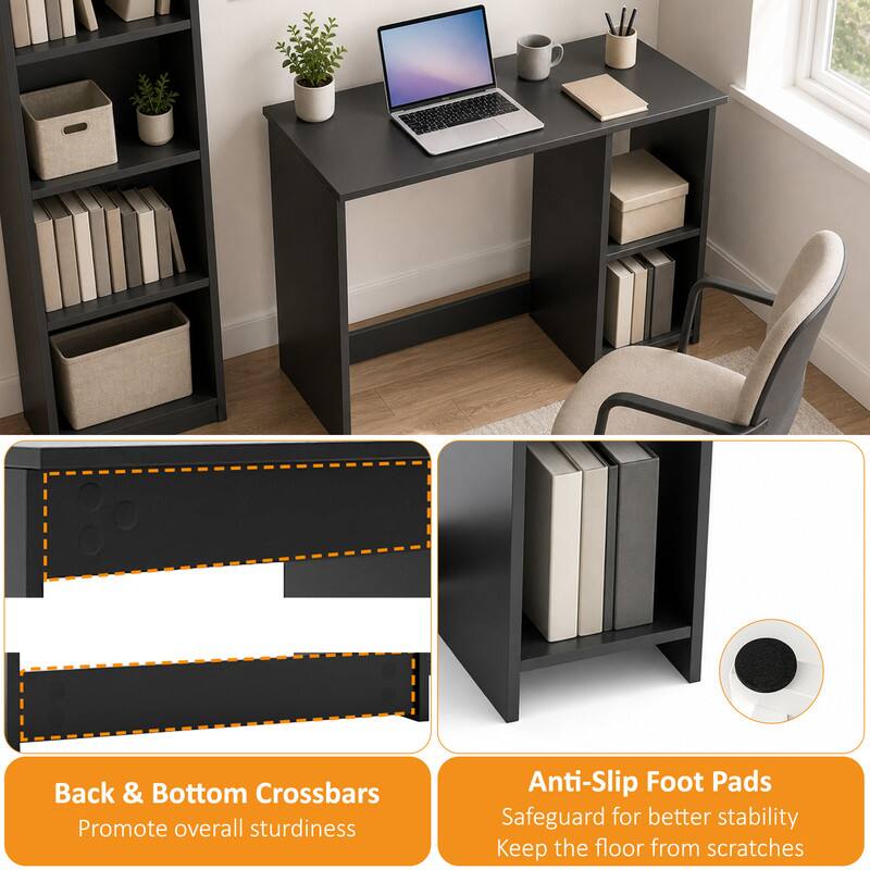 Back & Bottom Crossbars Promote overall sturdiness  
Anti-Slip Foot Pads Safeguard for better stability  
Keep the floor from scratches