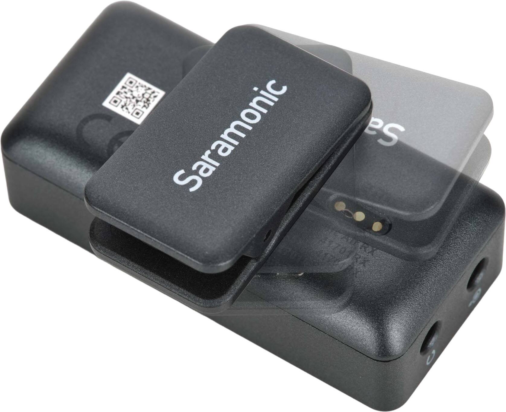 Alt View 9. Saramonic - Saramonic Air 2-Person Mini Wireless Clip-On Mic System w/ Lavaliers for Cameras, Mobile Devices & Computers - Black.