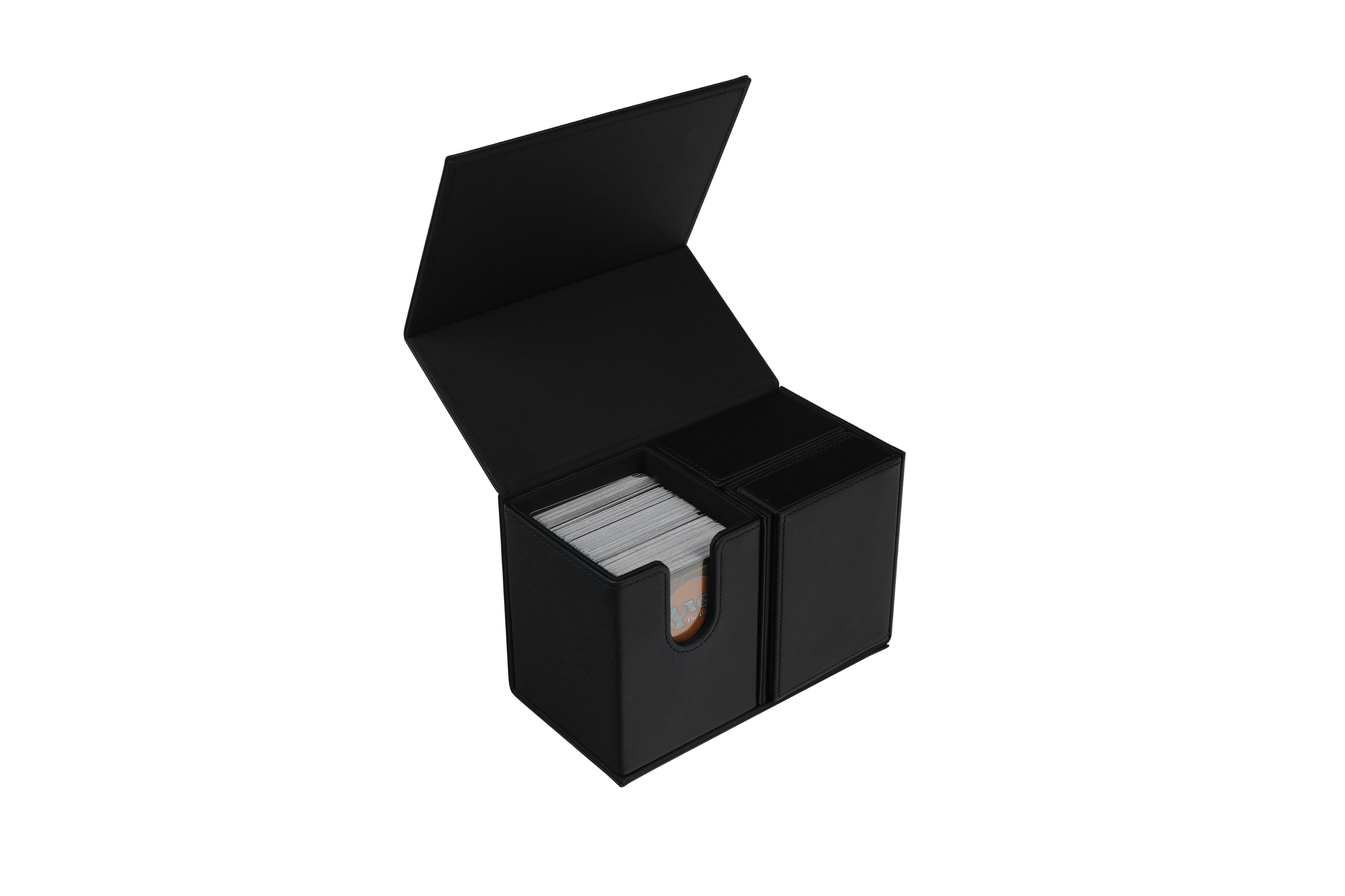 Angle. Biogenik - Multi-Compartment Card Box - Black.