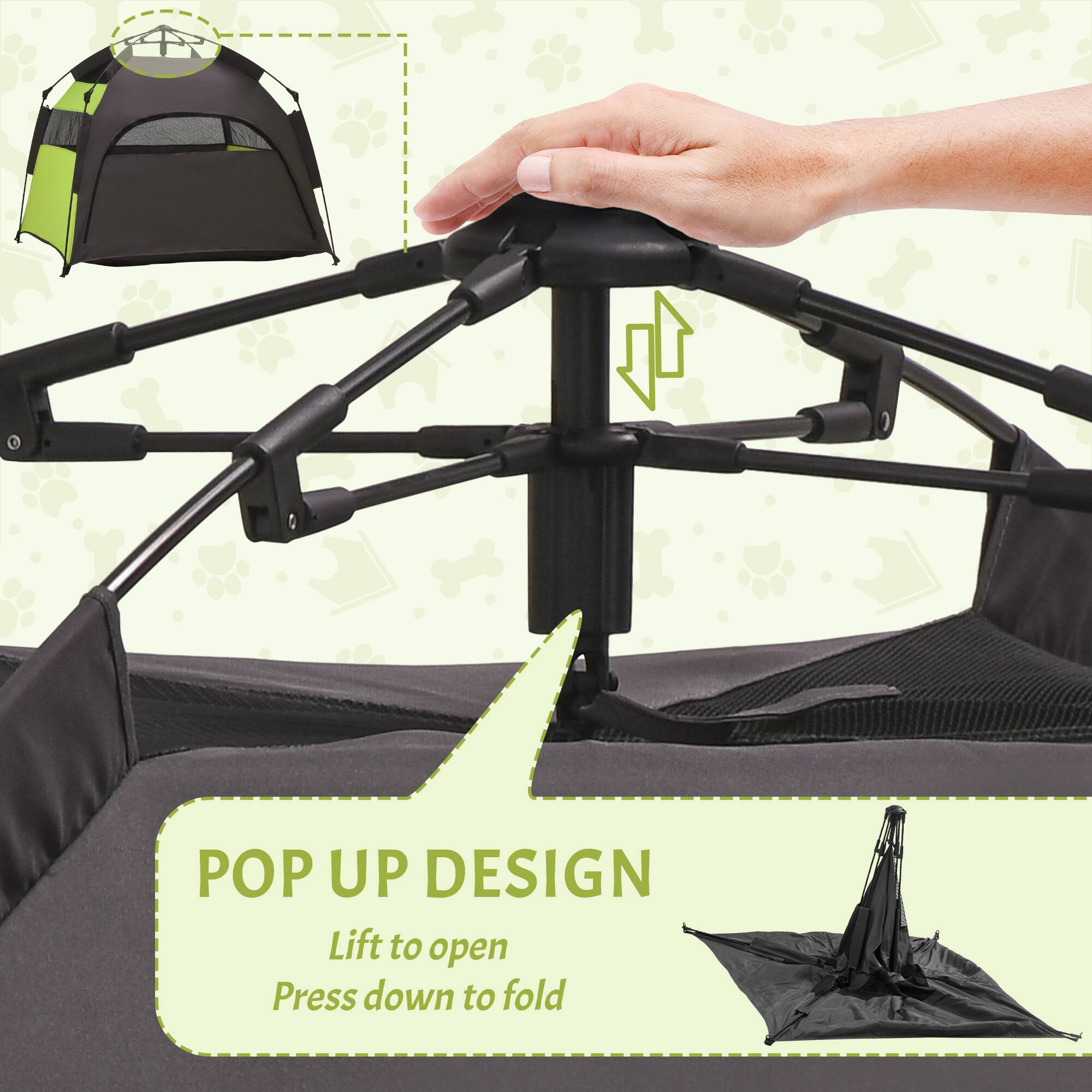 POP UP DESIGN  
Lift to open  
Press down to fold