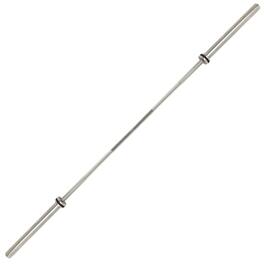 Sunny Health & Fitness - 86” (7 ft) Olympic Barbell Bar with 28mm shaft diameter - Silver
