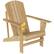 Front. Outsunny - Adirondack Chair, Outdoor Fire Pit and Porch Seating, Classic Log Lounge w/ Built-in Cupholder - Natural Wood.