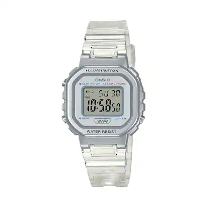 ILLUMINATOR
CASIO
START/STOP ALARM CHRONO
D3
50 20 PM
1-50 1:0030 MODE
WR LIGHT
WATER RESIST